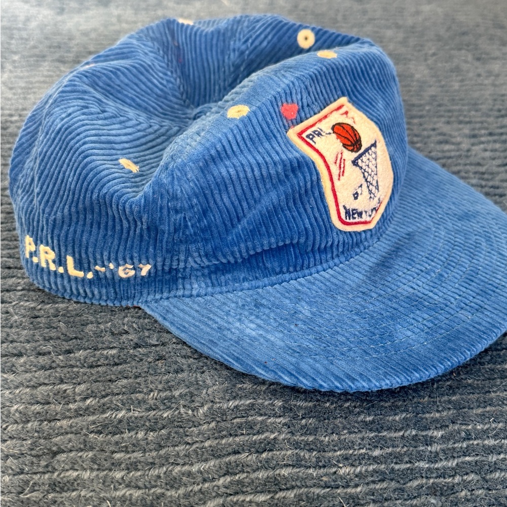 Polo Ralph Lauren Men’s Blue Corduroy BB Theme Adjustable Cap OS - Picture 2 of 3